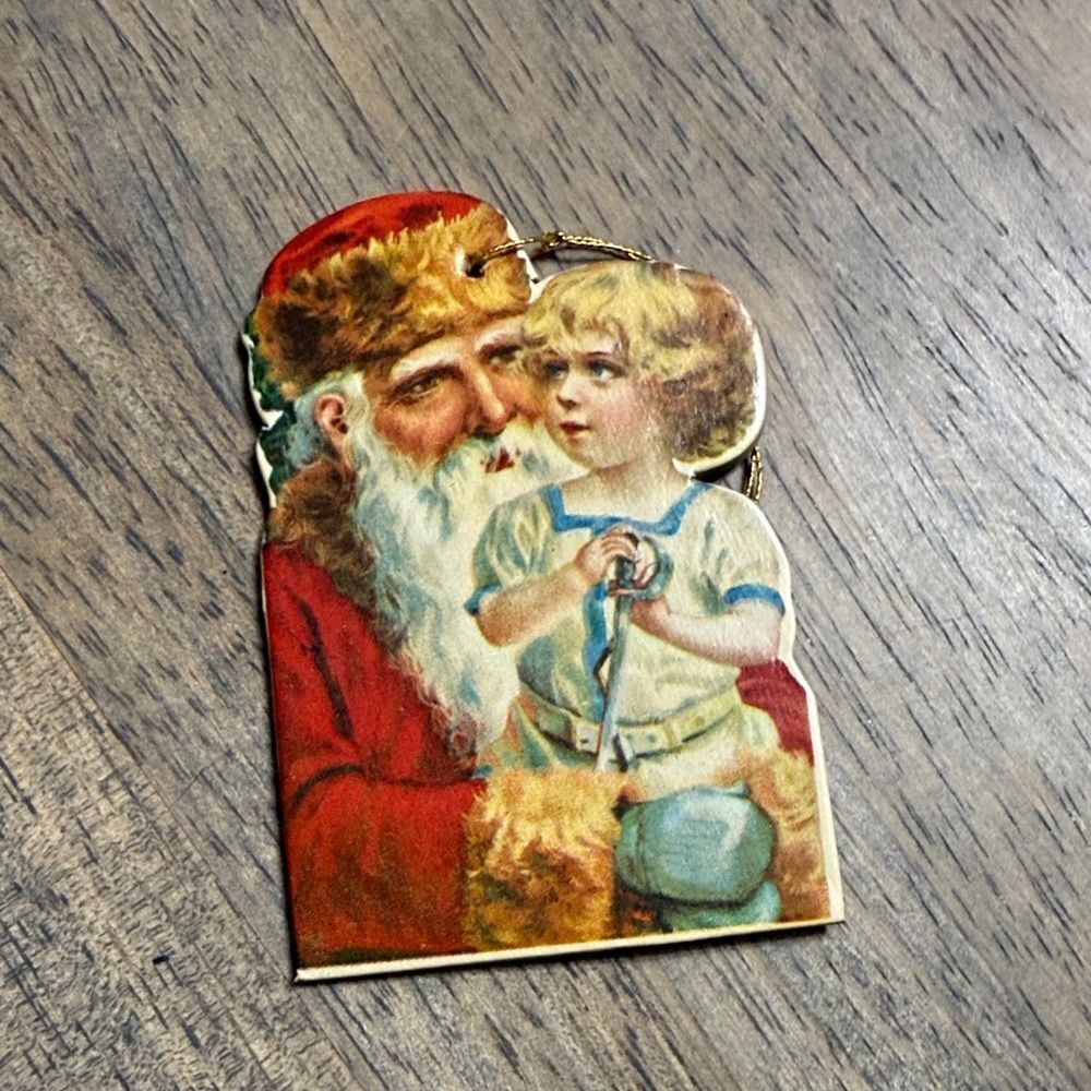 Vintage 1977 Santa & Child Ornament – Merrimack Publishing Corp.